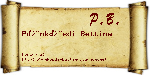 Pünkösdi Bettina névjegykártya
